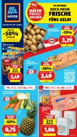 Hofer Flugblatt woche 42 Seite 1: Wiener Zucker Feinkristall-Zucker €1,06, Suppengemüse aus Österreich €0,75
