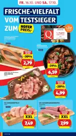 Hofer Flugblatt woche 42 Seite 16: XXL Schweinslungenbraten €7,99, XXL Hendlbrustfilet natur €7,49