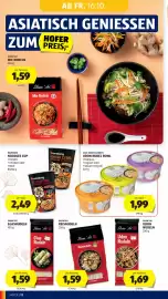 Hofer Flugblatt woche 42 Seite 22: Shan'shi Reisnudeln €1,59, Namdong Noodles Cup €2,49