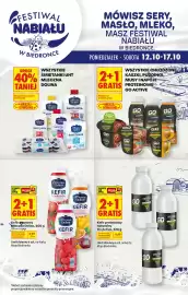 Biedronka gazetka tydzień 42 Strona 1: Kefir proteinowy naturalny Go Active €4,49, Śmietanki UHT Mleczna Dolina