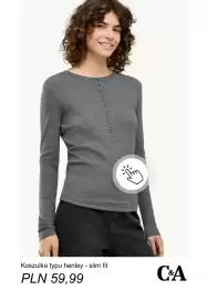 C&A gazetka tydzień 42 Strona 4: Koszulka typu henley - slim fit C & A €59,99