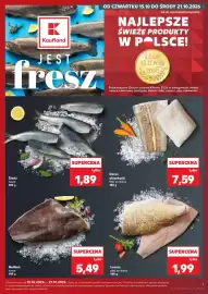 Kaufland gazetka tydzień 42 Strona 1: Śledź €1,89, Leszcz €1,99