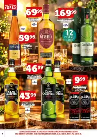 Topaz gazetka | Alkohole Strona 10: Whisky Liqueur Clan Campbell Honey €43,99, Whisky Glenfiddich 12YO €169,99
