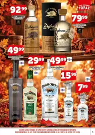 Topaz gazetka | Alkohole Strona 5: Wódka Żubrówka Czarna 40% €49,99, Wódka Dębowa tuba 40% €79,99