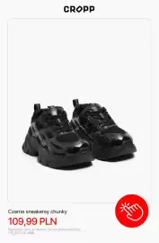 Cropp gazetka tydzień 42 Strona 4: Czarne sneakersy chunky Cropp €109,99