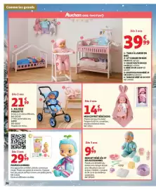 Catalogue Auchan | Jouets de Noël page 26: MON COFFRET BÉBÉ DODO €14,99, MON SET BÉBÉ LÉA ET SES ACCESSOIRES €9,99