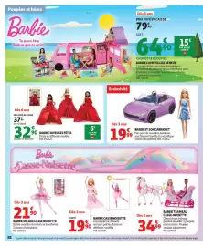 Catalogue Auchan | Jouets de Noël page 52: BARBIE JOYEUSES FÊTES €32,90, BARBIE ET SON CABRIOLET €19,99