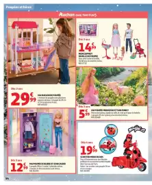 Catalogue Auchan | Jouets de Noël page 54: MA POUPÉE PRINCESSE ET SON PONEY €5,99, Sophie Family Doll Set €14,99