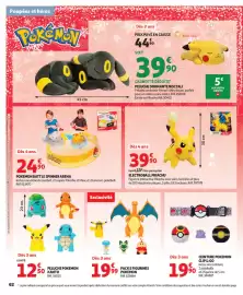 Catalogue Auchan | Jouets de Noël page 62: PELUCHE POKEMON KANTO €12,50, Electroball Pikachu €39,90