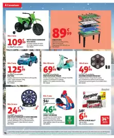 Catalogue Auchan | Jouets de Noël page 78: KAWASAKI MOTO CROSS €109,99, CIBLE ELECTRONIQUE CX 2000 UNICORN €24,99