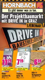 Hornbach Flugblatt Seite 1: PRECIT Klebespachtel 92 €13,29, Prec/T Build Trockenbeton 30 €6,11