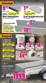 Hornbach Flugblatt Seite 5: Einachsanhänger Alumaster Basic €1.999,00, Flair Stone Fugen sand €3,94