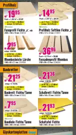 Hornbach Flugblatt Seite 7: Profilholz Softline Fichte „A“ €36,96, Faseprofil Fichte „A“ €2,95
