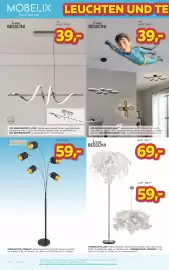 Möbelix Prospekt Seite 6: Luca Bessoni LED-Hängeleuchte Jose €39,00, Luca Bessoni Stehleuchte Asi €69,00