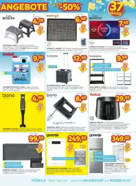Möbelix Prospekt woche 42 Seite 9: Kissenbox Florida €99,50, Gorenje Geschirrspüler GS642E90W €249,50