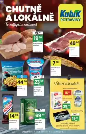 Kubík potraviny leták týden 42 Strana 1: Lotus rýže jasmínová €69,90, Kubík šunka od kosti €19,90