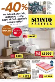 Sconto leták Strana 1: -40% na ložnice, postele, matrace, rošty, šatní skříně, komody, noční stolky2 14. 10. - 1. 11