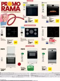 Catalogue Conforama page 12: Electrolux Four multifonction pyrolyse €399,00, FAR Cuisinière gaz €299,00
