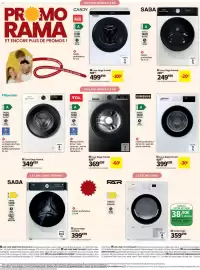 Catalogue Conforama page 14: SABA Lave-linge frontal €249,00, SAMSUNG Lave-linge frontal €399,00