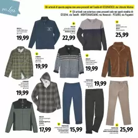 Volantino Famila Pagina 30: Pantaloni Enrico Coveri Bandiera €25,99, Maglia full zip jacquard €19,99