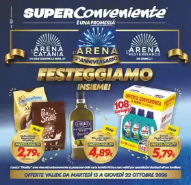 Volantino Iper Super Conveniente Pagina 1: 2026 I superconveniente.it SUPER Conveniente È UNA PROMESSA L'ARENA DI CATANIA