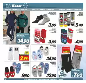 Volantino Iper Super Conveniente Pagina 28: Pantofole Cozy vari personaggi €14,90, Bikkembergs sneaker/calza €3,99
