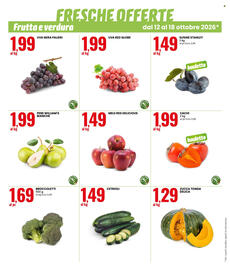 Volantino Eurospin settimana 42 Pagina 2: Mele Red Delicious €1,49, Uva Red Globe €1,99