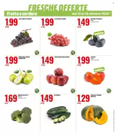 Volantino Eurospin settimana 42 Pagina 2: Mele Red Delicious €1,49, Uva Red Globe €1,99