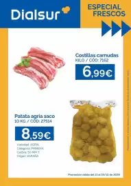 Folleto Dialsur Cash & Carry semana 42 Página 1: Origen - patata agria saco €8,59, Costillas carnudas €6,99