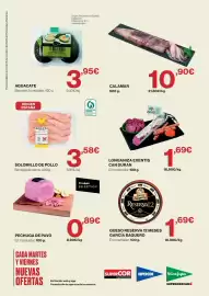 Catálogo Supercor Página 2: Can duran - longaniza exentis €1,69, Origen - solomillo de pollo €3,58