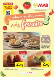 Folleto Supermercados MAS Página 1: Anda - mangos €2,40, Anda - chirimoya €2,00