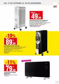 Catálogo Bricoking Página 11: Cristal - calefactor €79,99, Radiador aceite 9 elementos €49,99