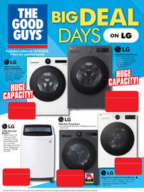 The Good Guys catalogue week 42 Page 2: LG 7.5kg Top Load Washer, LG 14kg Front Load Washer