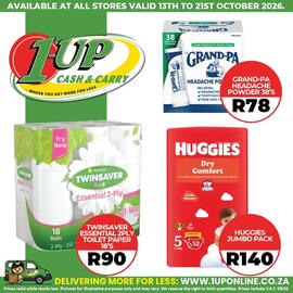 1UP catalogue Page 4: GRAND-PA HEADACHE POWDER €78,00, TWINSAYER Essential 2-Ply Toilet Paper €90,00