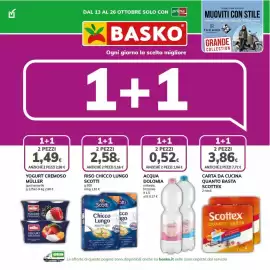 Volantino Basko Pagina 1: Riso Chicco Lungo Scotti €2,58, Yogurt cremoso Müller €1,49