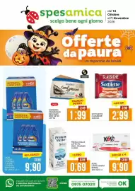 Volantino SpesAmica Pagina 1: Fresca Valle Latte PS €0,69, Soresina Parmigiano Reggiano €1,99