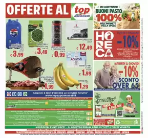 Volantino Top Supermercati Pagina 20: Findus Piselli Novelli €3,49, Garofalo passata di pomodoro €0,99