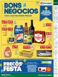 Folheto Recheio semana 42 Página 1: Favaito bonito moscatel €17,49, Salmão €7,49