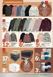 Folheto E.Leclerc Página 3: Tissia Basics casaco com capuz forrado com sherpa adulto €12,95