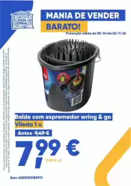 Folheto Casa Cheia Página 2: Balde com espremedor wring & go Vileda €9,49