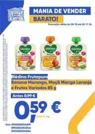 Folheto Casa Cheia Página 5: Blédina Frutapura Banana Morango, Maçã Manga Laranja e Frutos Variados €0,59