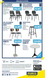 Catálogo Makro semana 42 Página 18: Conj. 2 cadeiras de restaurante estofadas iselvia €199,00