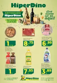 Folleto HiperDino Página 1: Filete de novillo babilla €8,75, Papas €1,00