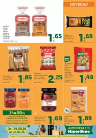 Folleto HiperDino Página 20: Domingo minitostada integral €2,25, HiperDino petit croissant €1,49