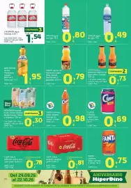 Folleto HiperDino Página 30: Clipper refresco sabor naranja €0,98, Lanjarón agua mineral €1,54