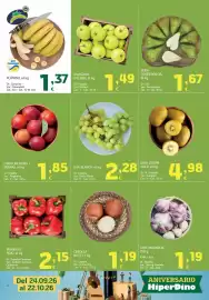 Folleto HiperDino Página 4: Pera conferencia €1,67, Ajos morados €1,19