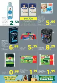 Folleto HiperDino Página 44: Denenes jabón muy suave €2,59, Vileda cubo con escurridor wring&go gris €8,29
