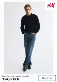 H&M gazetka tydzień 42 Strona 3: Bawełniany sweter w prążki Regular Fit H & M €154,99