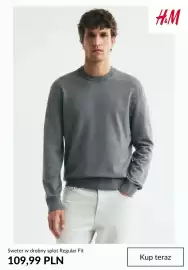 H&M gazetka tydzień 42 Strona 4: Sweter w drobny splot Regular Fit H & M €109,99