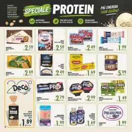 Volantino Deco Superstore Pagina 32: Barilla Pasta di semola protein €1,69, Galbusera Protein-G cracker €2,49